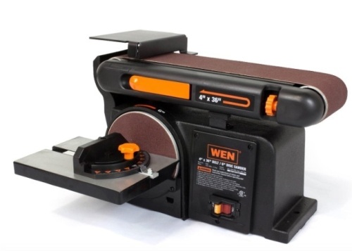 WEN 6502T 4.3-Amp 4 x 36 in. Belt and 6 in. Disc Sander with Cast Iron Base - Lot 126