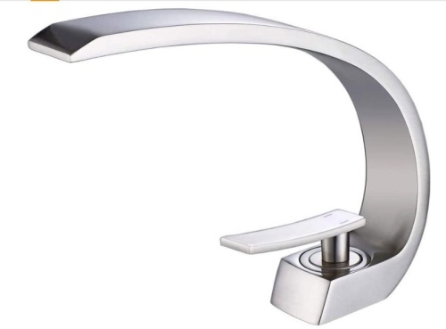 Wovier Brushed Nickel Bathroom Sink Faucet with Supply Hose,Unique Design, May Be Missing Hardware - Lot 457