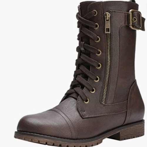 DREAM PAIRS Women's Ankle Bootie, Mission Brown, Size 8 - Lot 520