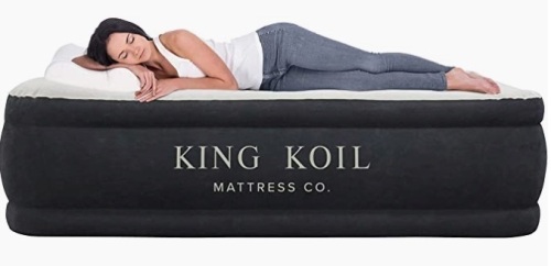 King Koil Luxury Air Mattress Queen w/ Built-in Pump - Lot 584