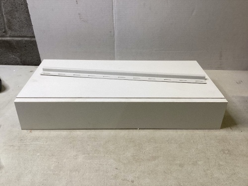 Floating Wall Shelf w/ Drawer, White - Lot 499