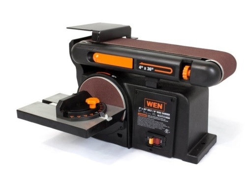 WEN 6502T 4.3-Amp 4 x 36 in. Belt and 6 in. Disc Sander with Cast Iron Base - Lot 594