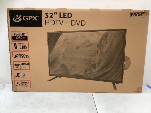 GPX 32" LED HDTV + DVD, Untested, Appears New - Lot 7