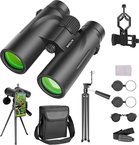 SPECILITE 10x42 HD Binoculars w/ Phone Adapter & Tripod - Lot 36