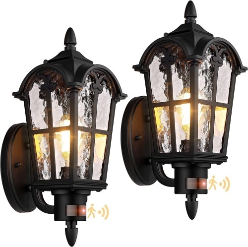 2 pk Dusk to Dawn Porch Lights​​​​​​​ w/ Motion Sensor - Lot 127
