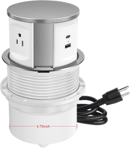 4-3/4 Inch Extra Large Pop Up Outlet for Countertop - Lot 135