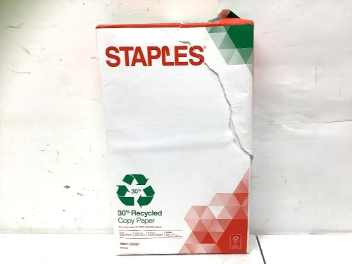 Lot of (10) Reams Staples Legal Copy Paper - Lot 155