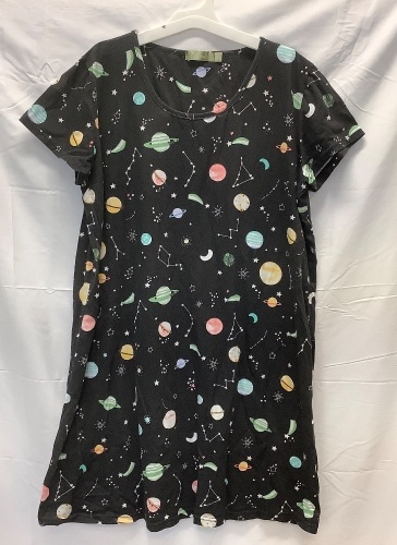 Pajama Shirt Dress, L - Lot 176