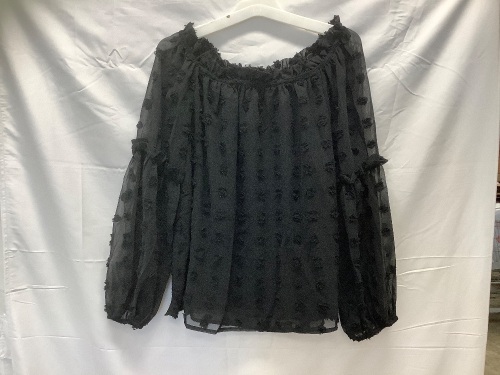 Blooming Jelly, Women's Blouse, Black, Medium, Appears New - Lot 253
