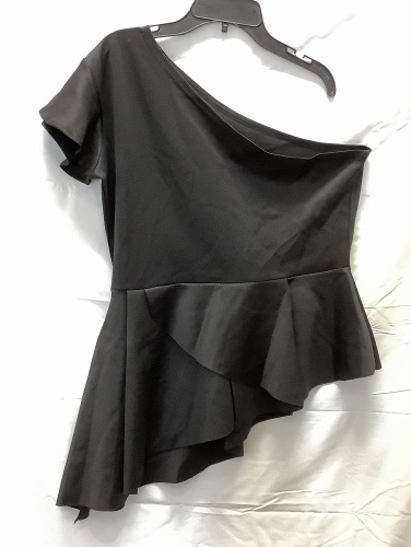 Womens One Shoulder Ruffle Top, L - Lot 256