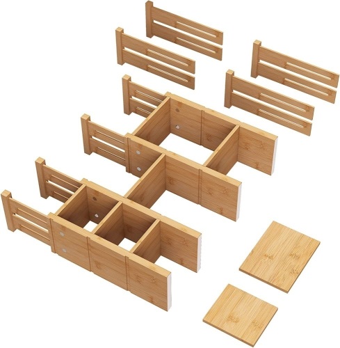 Vriccc 4.4" High Bamboo Drawer Dividers with Inserts - Lot 266