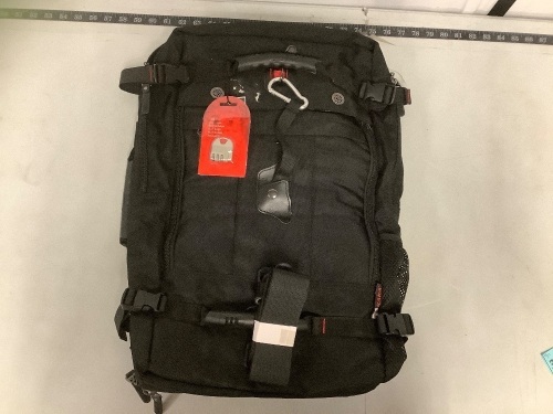 KAKA, Black Backpack, 16" x 22", w/ Lock, Appears New - Lot 320