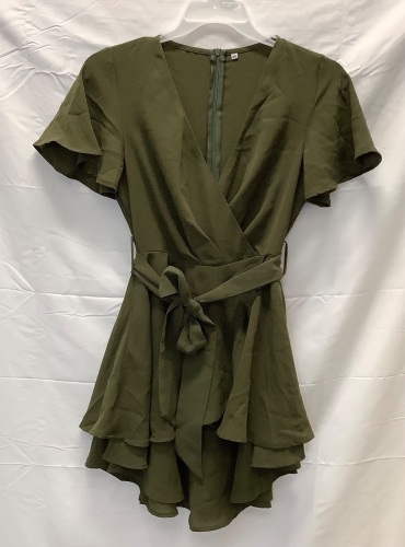 Womens Wrap Ruffle Shirt, XS - Lot 333