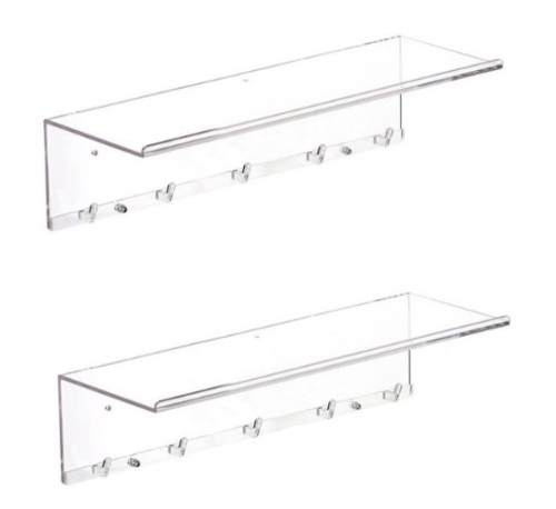 Set of 2 Acrylic Floating Shelves - Lot 467