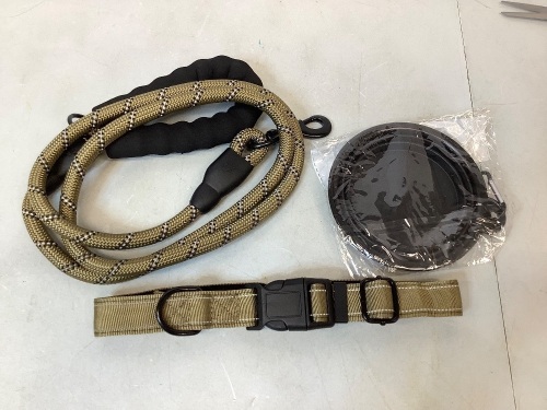 Dog Collar, Dog Leash & Water Bowl - Lot 484
