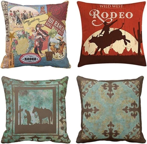 Set of 4 Western Throw Pillow Covers - Lot 486