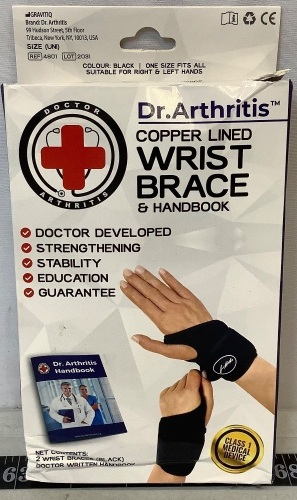 Copper Lined Wrist Braces - Lot 490