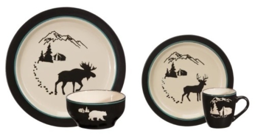 White River Home Timberline Cabin 16-Piece Dinnerware Set - Lot 508