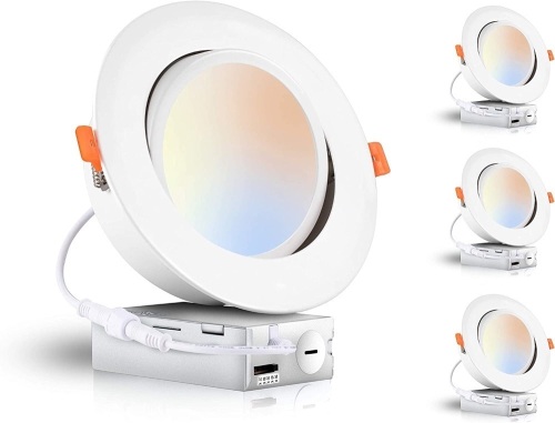 4pk Cloudy Bay 15W 6" Swivel LED Gimbal Recessed Lights - Lot 517