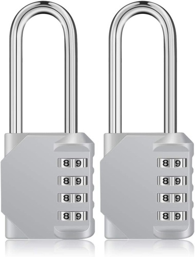 ZHEGE Long Shackle Padlock 2 Pack - Lot 523
