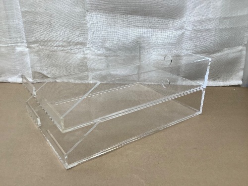 2 Tier Acrylic File Tray - Lot 535