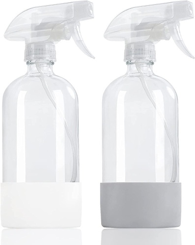Glass Spray Bottles with Silicone Sleeve Protection - Lot 551