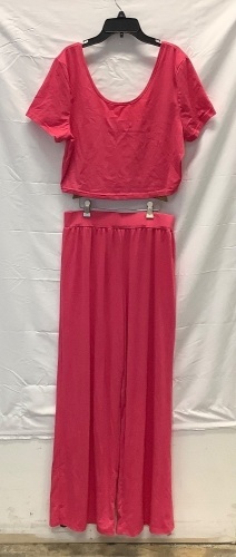 Womens 2 pc Crop Top & Pant Set, XL - Lot 592