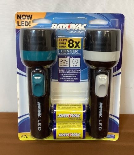 2pk Rayovac Flashlights - Lot 720
