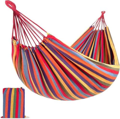 2-Person Indoor Outdoor Brazilian-Style Cotton Double Hammock - Lot 5112