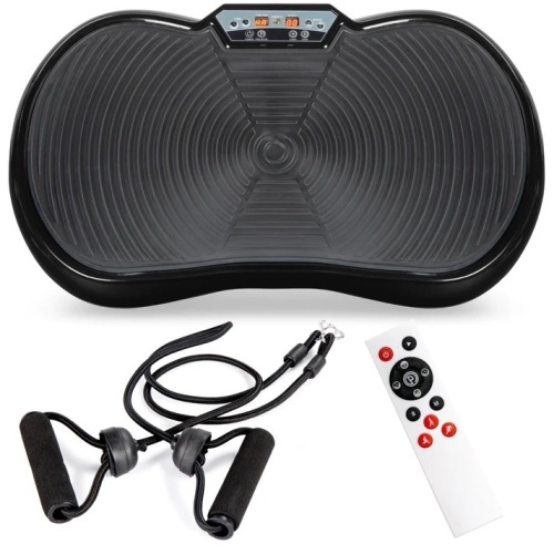 Vibration Plate Exercise Machine Full Body Fitness Platform w/ Bands - Lot 5222