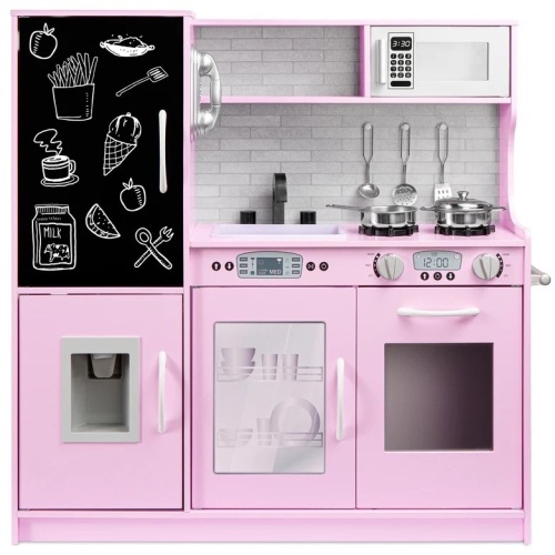 Pretend Play Kitchen Wooden Toy Set for Kids with 11 Accessories - Lot 5272