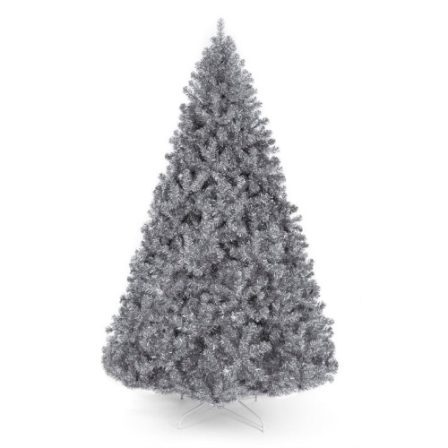 Silver Artificial Tinsel Christmas Tree w/ Foldable Stand - Lot 5648