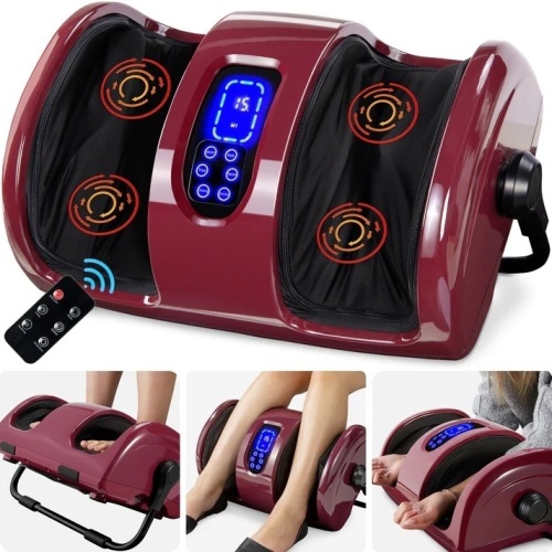 Reflexology Shiatsu Foot Massager w/ High-Intensity Rollers, Remote Control - Lot 5664