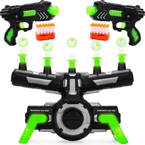 Glow-in-the-Dark Floating Target & Gun Set w/ 24 Darts, 20 Targets - Lot 5802