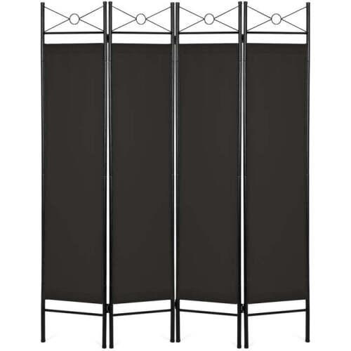 4-Panel Folding Privacy Screen Room Divider Decoration Accent, 6ft - Lot 5898