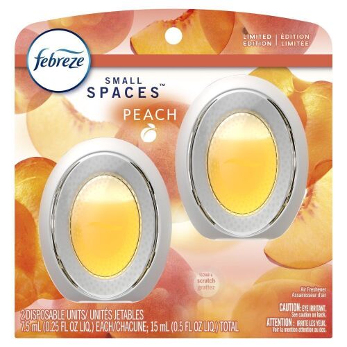 Lot of (4) .25 fl oz Febreze Small Spaces Air Freshener - Peach - Lot 218