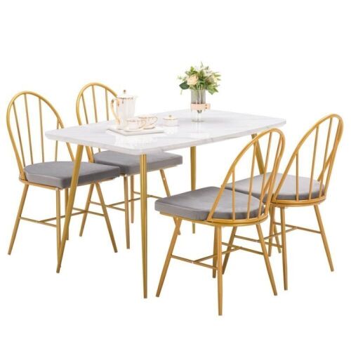 5-Piece Faux Marble Table Set - Lot 293
