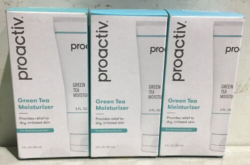 Lot of (3) 3oz Proactiv Green Tea Moisturizer - Lot 400