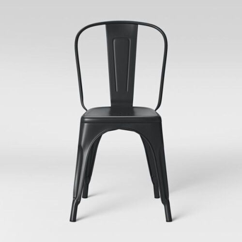 Carlisle High Back Metal Dining Chair - Matte Black - Lot 572