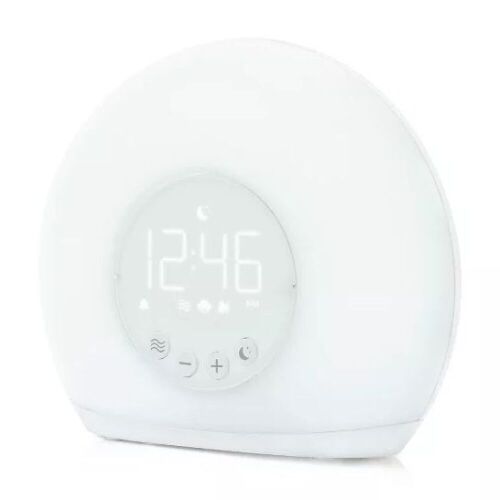 Moon Glow Alarm Clock with Sunrise Wakeup Light - Lot 626