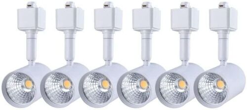 Mirrea 6 Pack LED Track Lighting Heads Compatible with Single Circuit H Type Track Lighting Rail, 6.5W 24° White  - Lot 730
