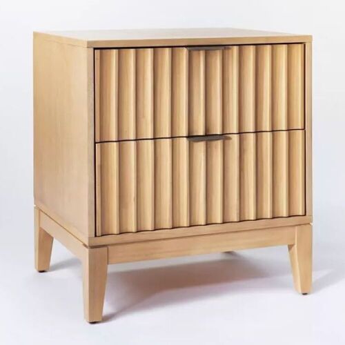 Thousand Oaks Wood Scalloped End Table with Drawers - Lot 1072