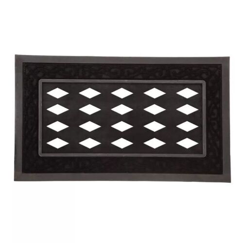 Black Scroll Sassafras Floor Mat Rubber Tray 18"x30" - Fits Sassafras Inserts 10"x22" - Lot 1167