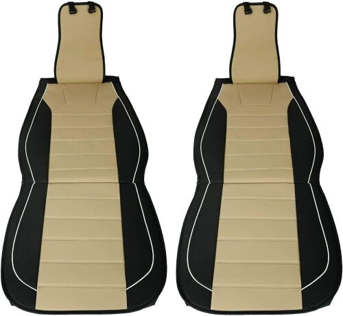 Universal 5-Seat Car Seat Cover - Black/Beige - Lot 668