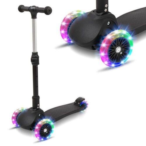 3-Wheel Foldable Kids Scooters with Light-Up Wheels - Lot 546