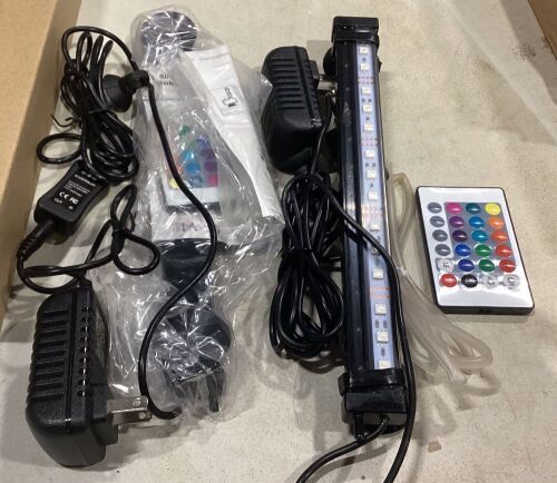 Aquarium Underwater Air Bubble LED Fish Lamp with Remote - Lot 666