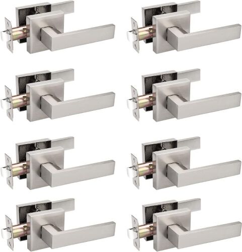 8-Pack Probrico Passage Door Lever - Satin Nickel - Lot 630