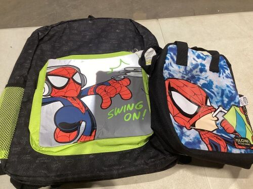 Yoobi x Marvel Spiderman Backpack and Lunch Bag - Lot 330