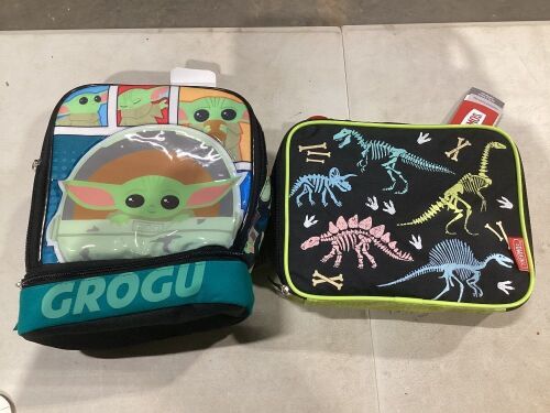Lot of (2) Lunch Bags - Grogu/Thermos Dino - Lot 954