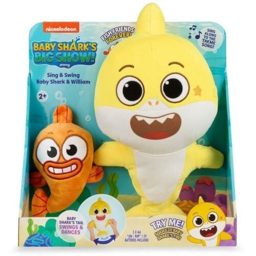 Lot of (2) Baby Shark's Big Show! - Baby Shark & William Plush - Lot 1044